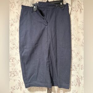 Elegant Navy Pencil Skirt